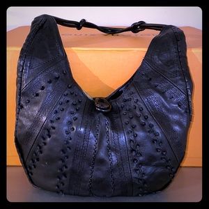 david & scotti “made on earth” leather handbag